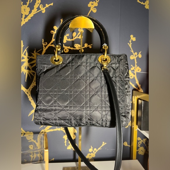 Dior Black Quilted Handbag with Gold Accents - Picture 7 of 16